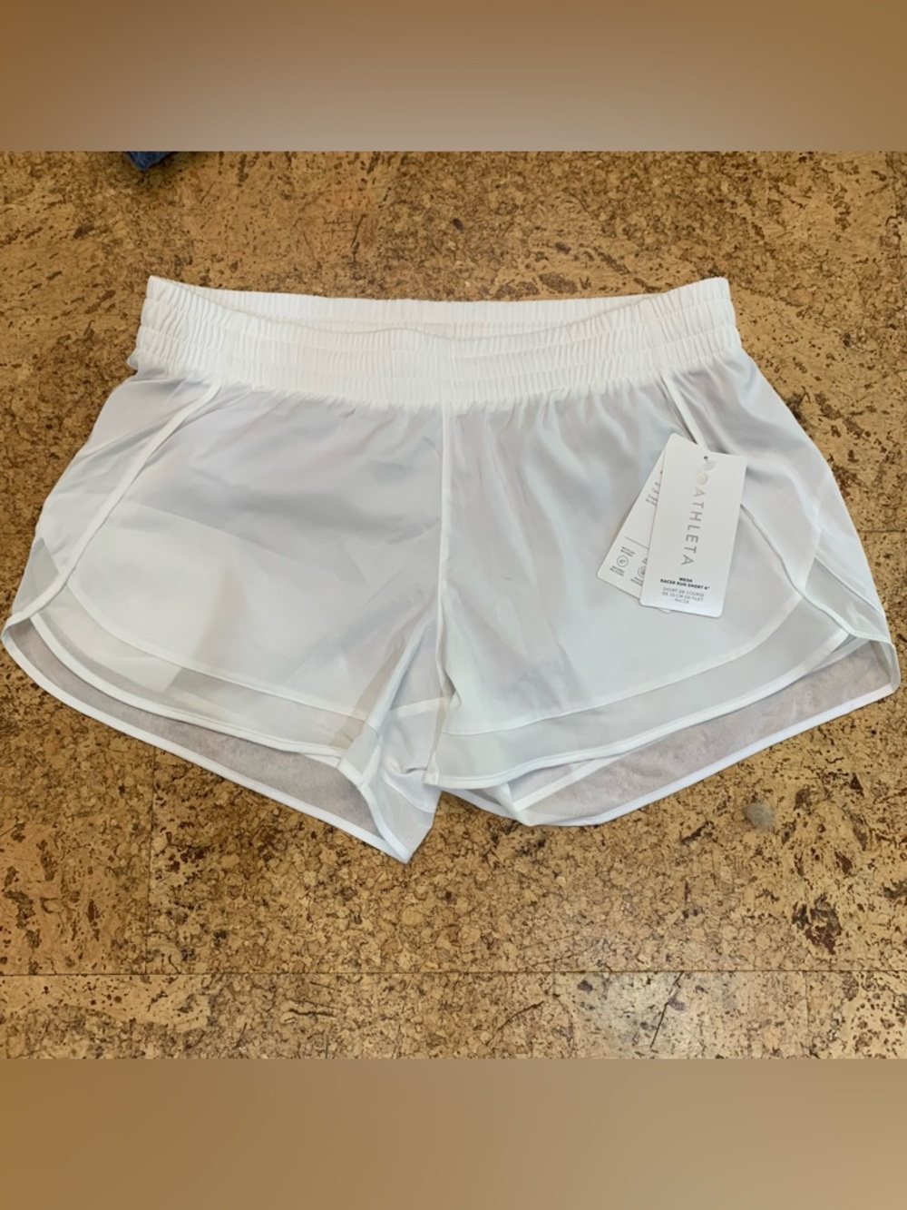 Athleta Women's Mesh Racer Run Short 4”